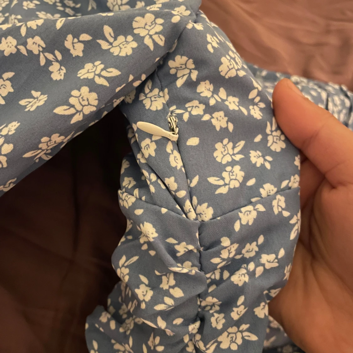 Blommig blå klänning från Shein - 1