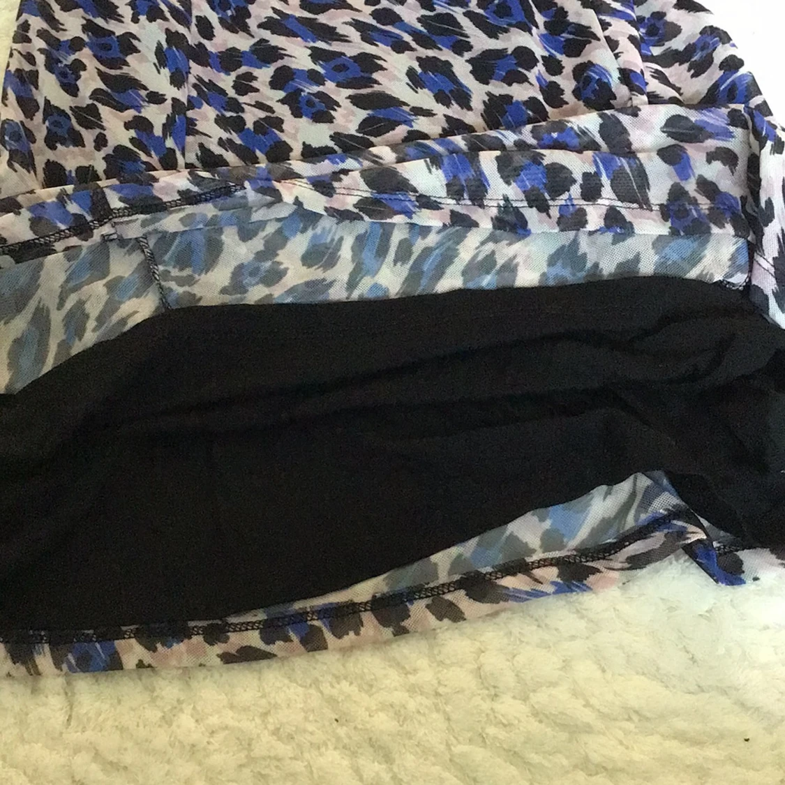 Leopardmönstrad, klänning med svart innerklänning. Lindex - 2