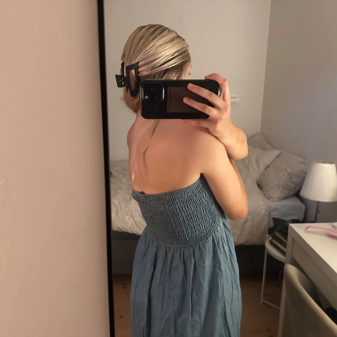 Fin blå långklänning - 90