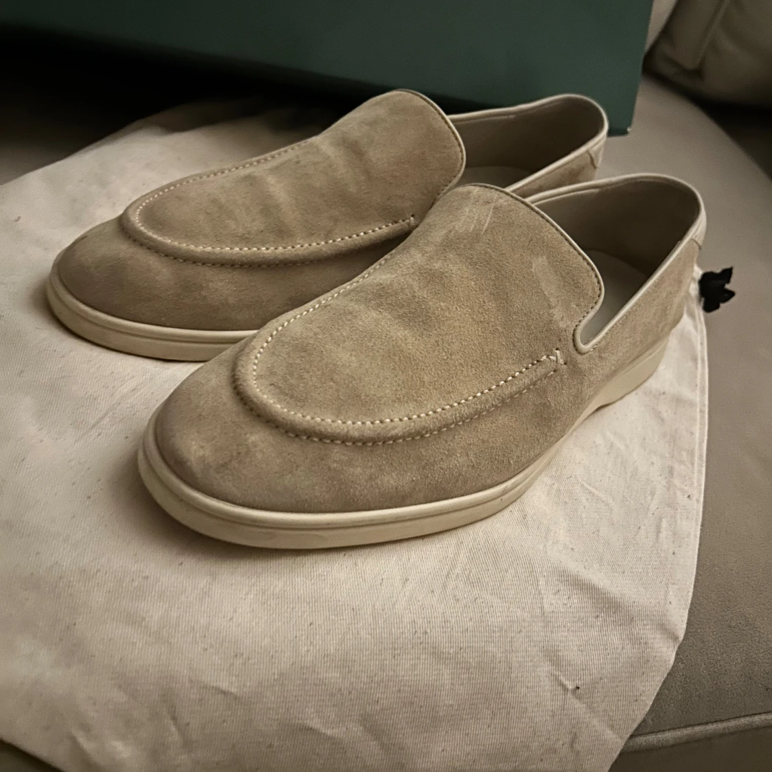 Beige mocka loafers - 90