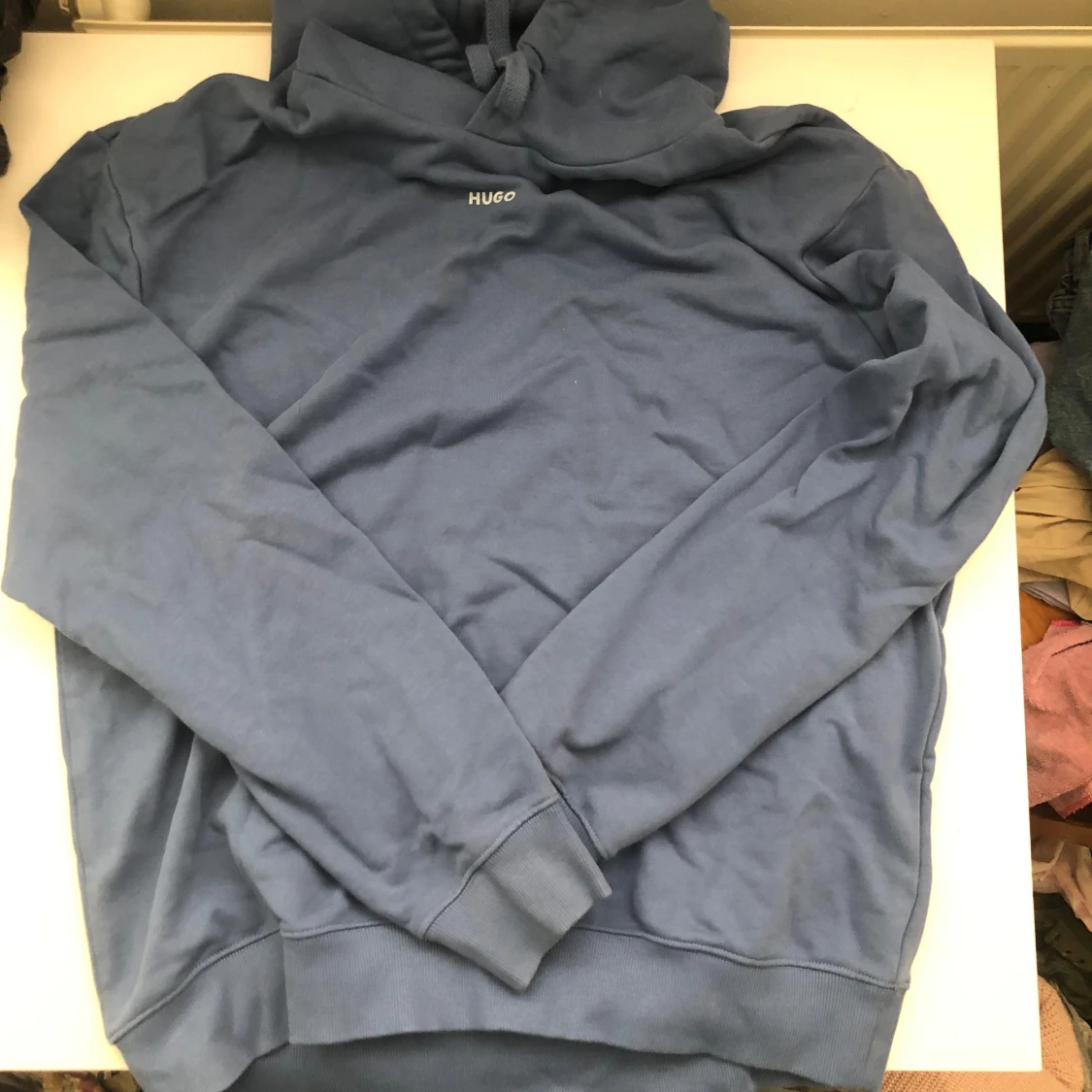 Blå hoodie från Hugo