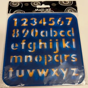 Mall för bokstäver och siffror  - Mall för bokstäver och siffror, Mycket bra skick  & Rekommenderas till dig som har barn som ska lära sig bokstäver och siffror och även ord/meningar!