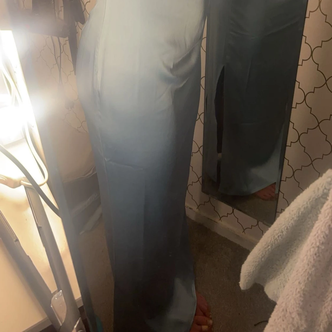 Ljusblå sidenklänning från adoore - 4