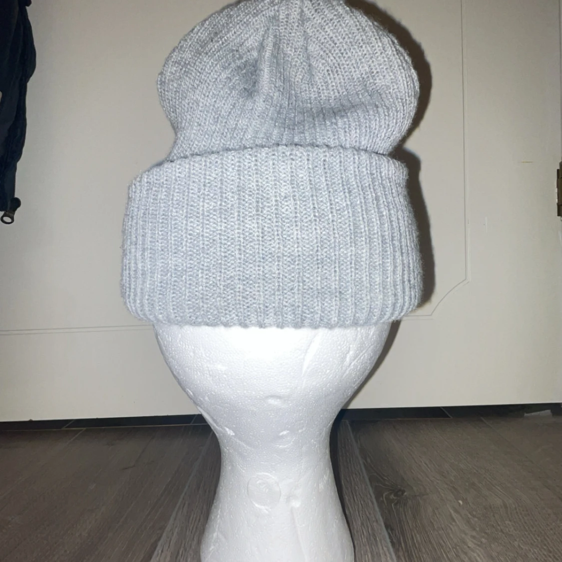 Grå stickad Ralph laruen mössa - 2