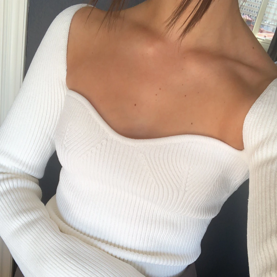 Chiara Sweetheart Neckline, krämvit