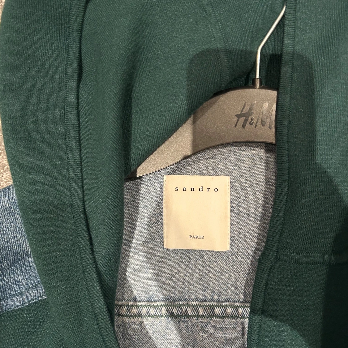 Grön och blå jacka med huva från Sandro - 1