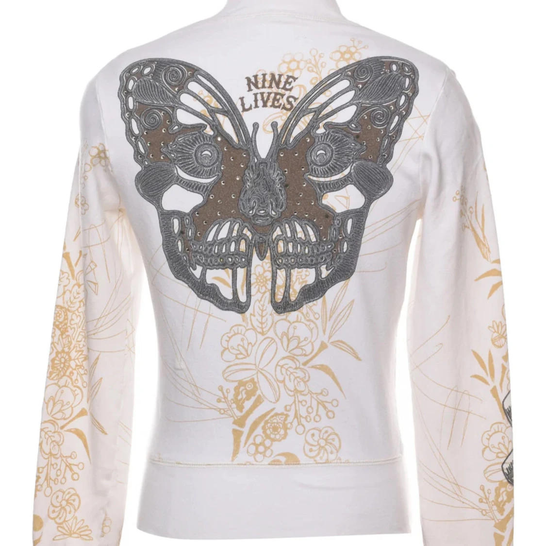 Vit jacka med tryck från NINELIVES - 90