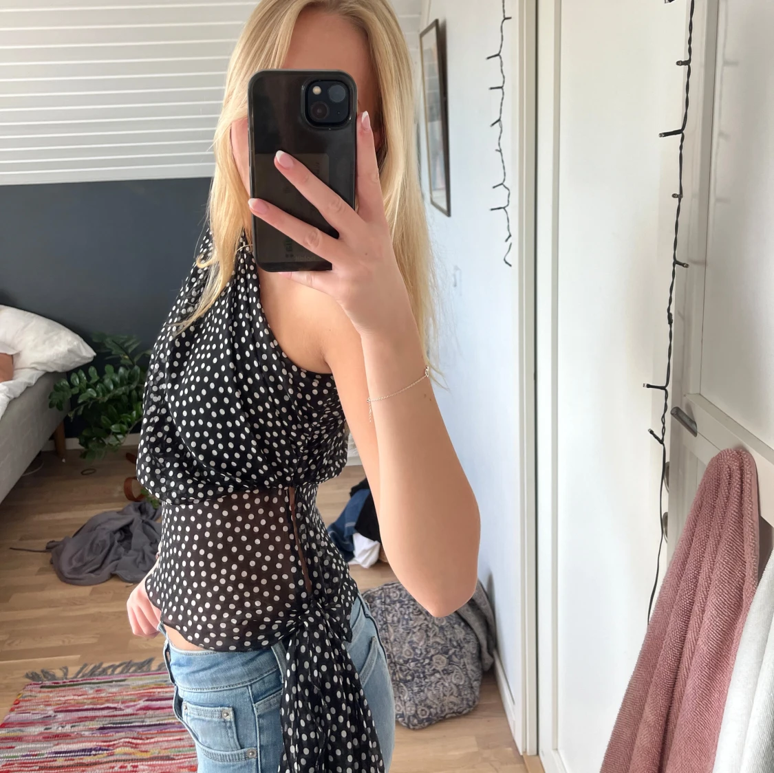 Off shoulder prickig Zara topp - 91