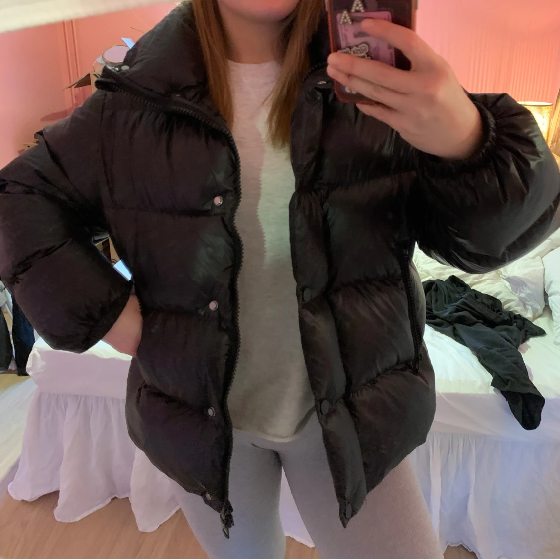 Svart kort Dunjacka  - 91