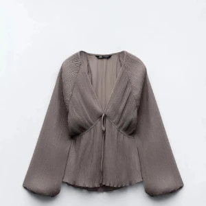 Plisserad blus!  - Säljer denna fina blus från Zara som knappt är använd!! (Säljs inte längre på Zaras hemsida)
