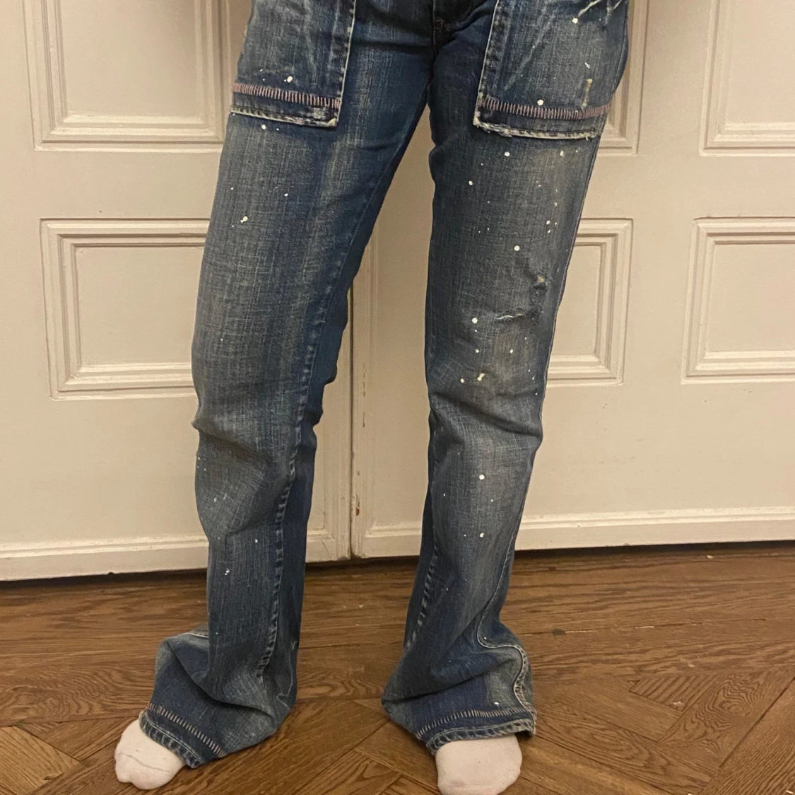 Blå vintage jeans  - 3