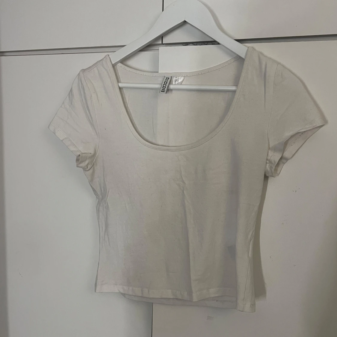 Vit kortärmad topp från H&M