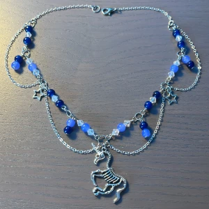Blue unicorn skeleton necklace  - Handmade unicorn skeleton necklace.🎀