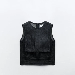 Denimtopp - Jättesnygg oanvänd denimtopp från zara! Nypris 329.