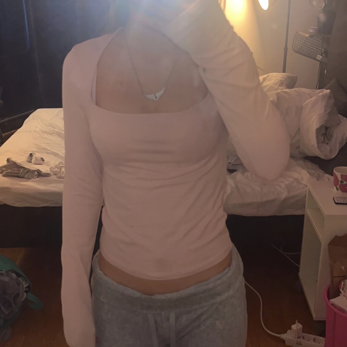 Ljusrosa långärmad topp från H&M Divided