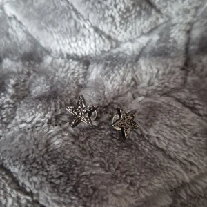 Stjärnformade örhängen i silver - Snygga stjärnformade örhängen i silverfärg. Perfekta för att ge en glittrig touch till din stil. De är små och diskreta, vilket gör dem lätta att bära till olika tillfällen.