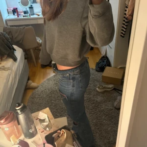 Sweatshirt  - Snygg grå sweatshirt från zara, storlek L fast passar mig som har S/M. Jättefint skick 🥰🥰