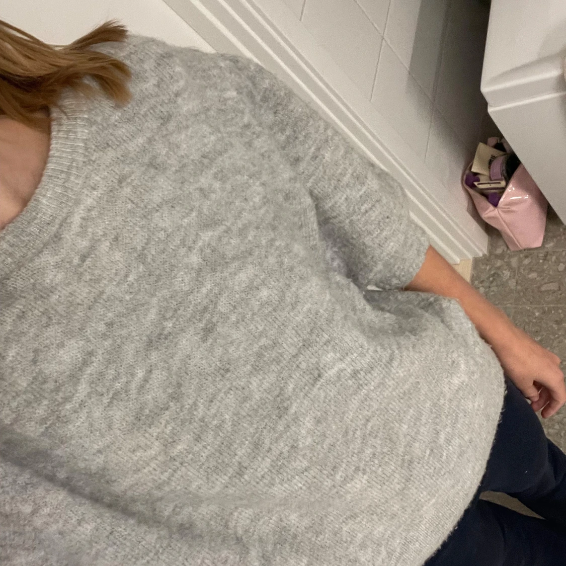 Jätte fin kortärmad stickad tröja från Gina Tricot 💓 - 90