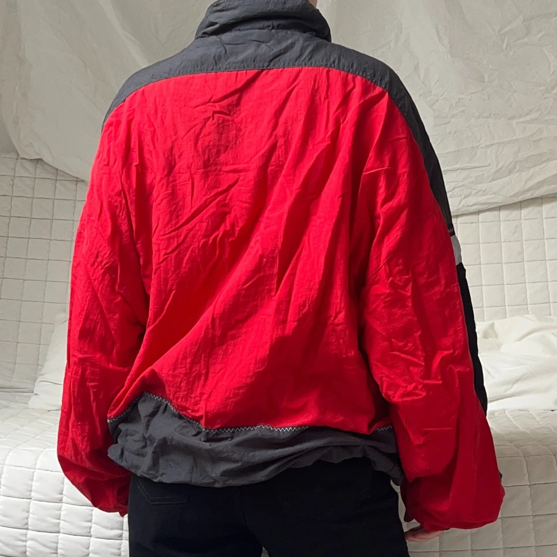 Oversized Röd Vindjacka - 91