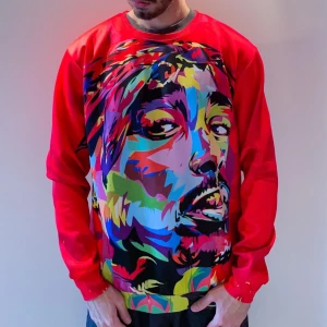2Pac Double Print Crewneck - 2Pac Double Print Crewneck i Nyskick. Endast testad för bild.