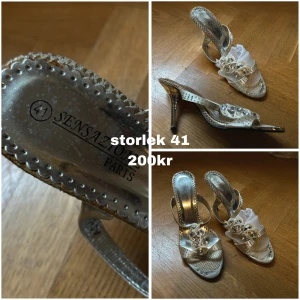 Silver Klackskor  - oanvända, storlek 41.