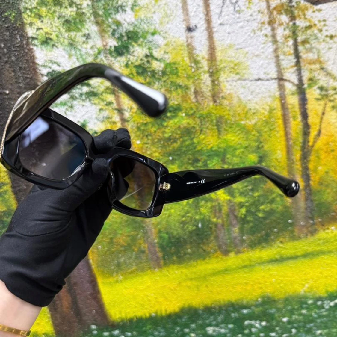 Svarta fyrkantiga solglasögon Chane - 1