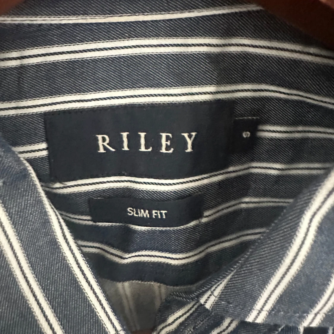 Randig blå skjorta från Riley - 2