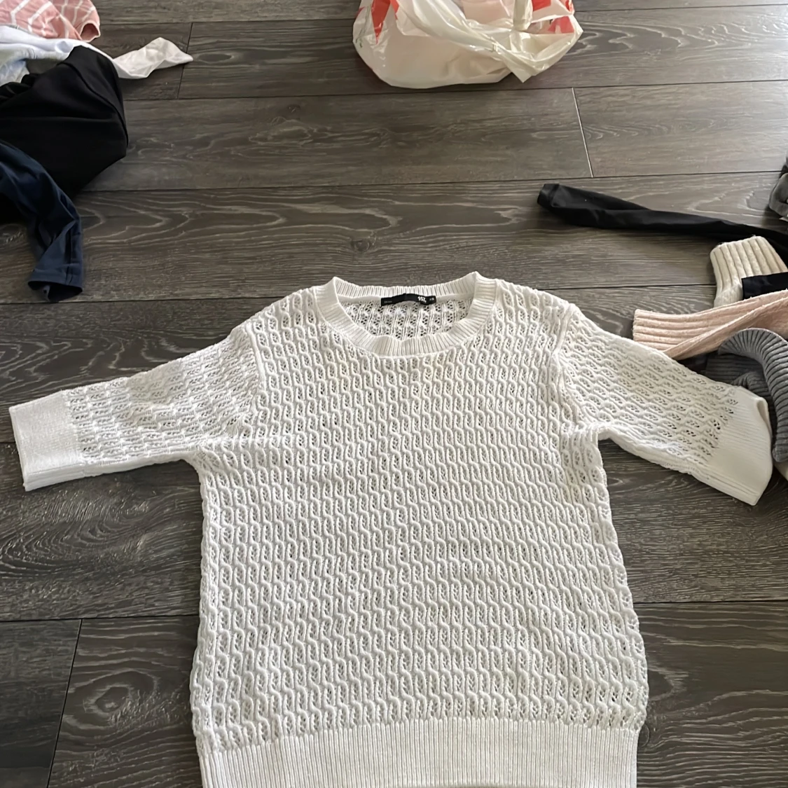 Vit stickad tröja från 157 XS - 1