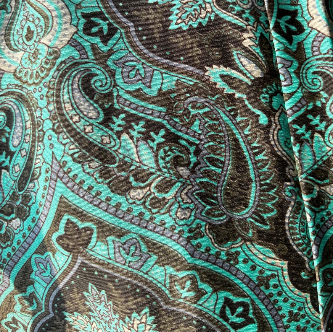 Grön paisleymönstrad långkjol - 2