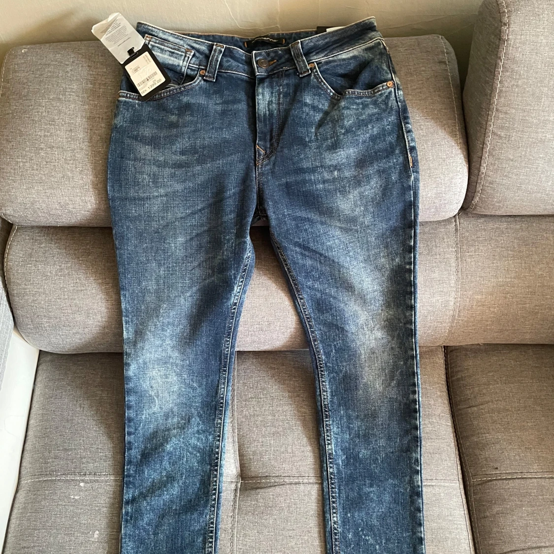 Två par skinny jeans i blå denim - 2
