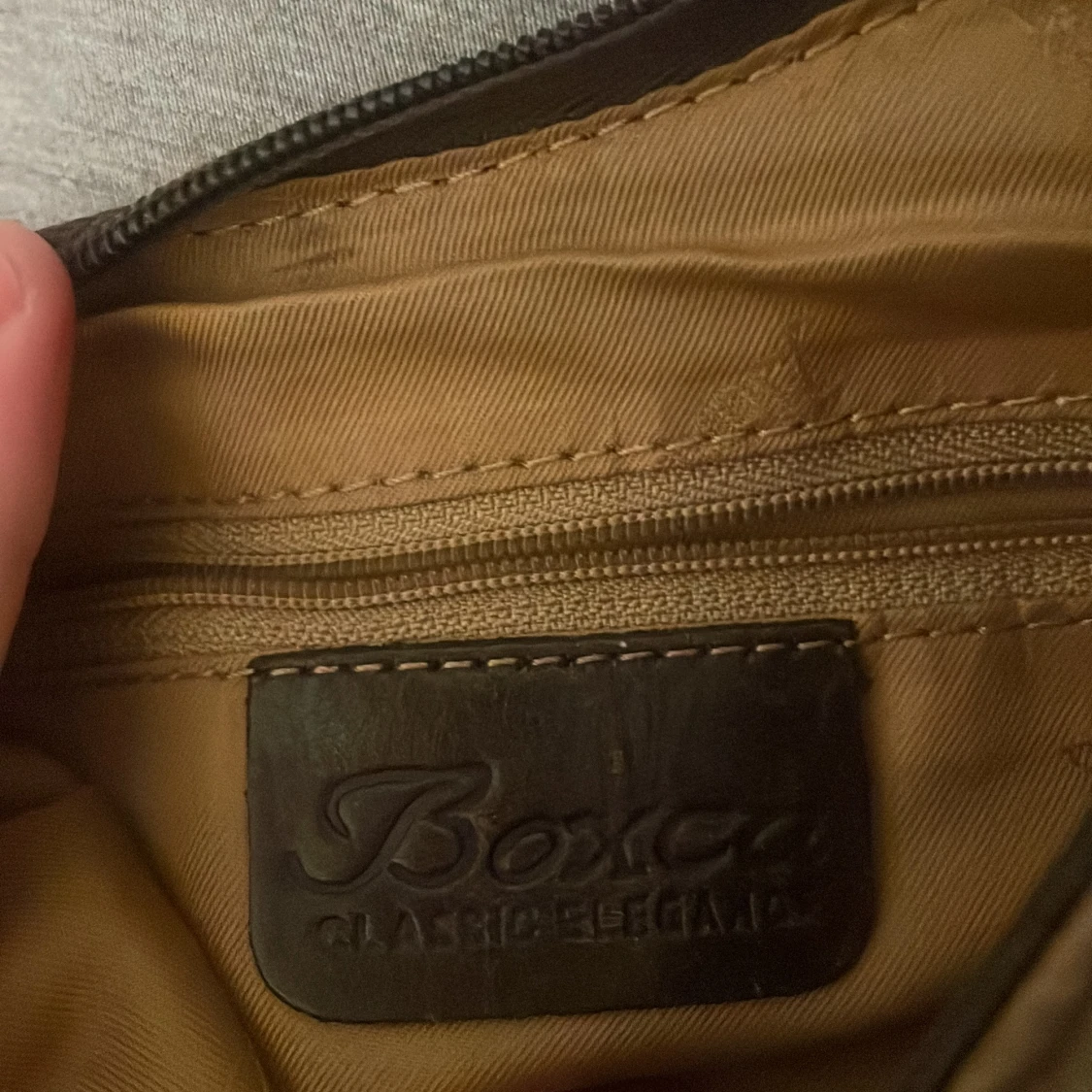 Brun axelväska i skinn från Boxca - 3