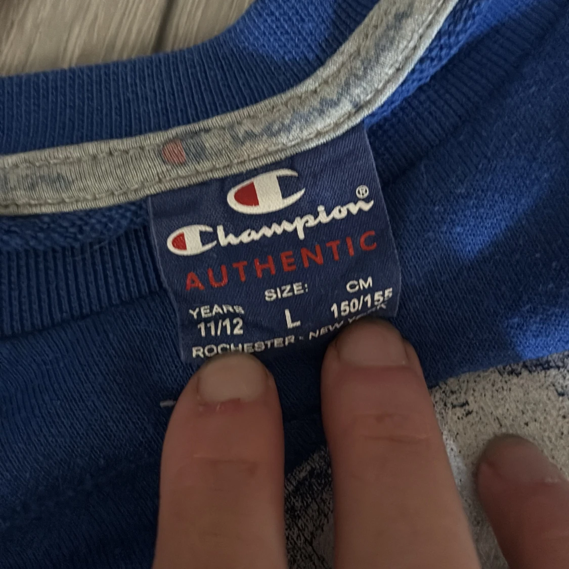 Blå Champion tröja med logga - 2