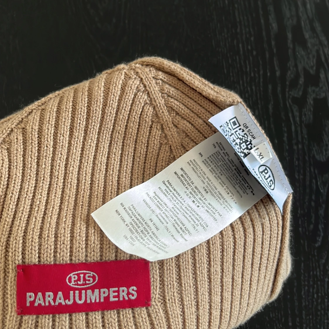 Beige ribbstickad mössa Parajumpers - 2