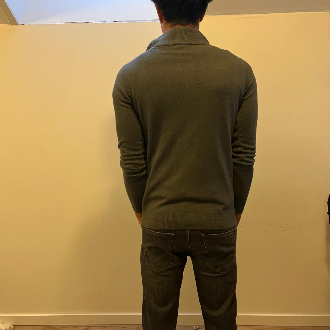 Grå half zip tröja från Manoukian - 1