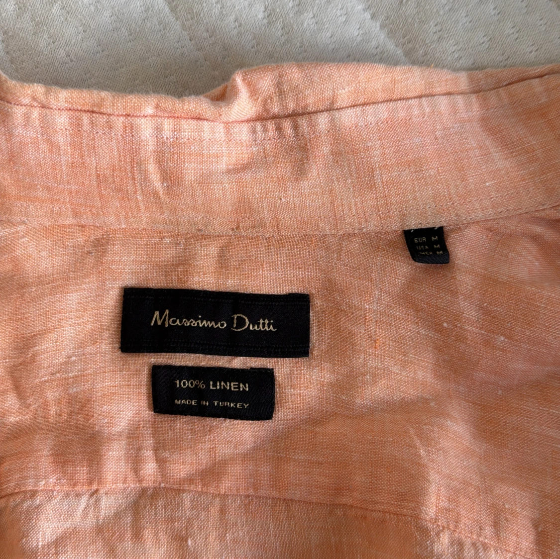 Persikofärgad linneskjorta Massimo Dutti - 3