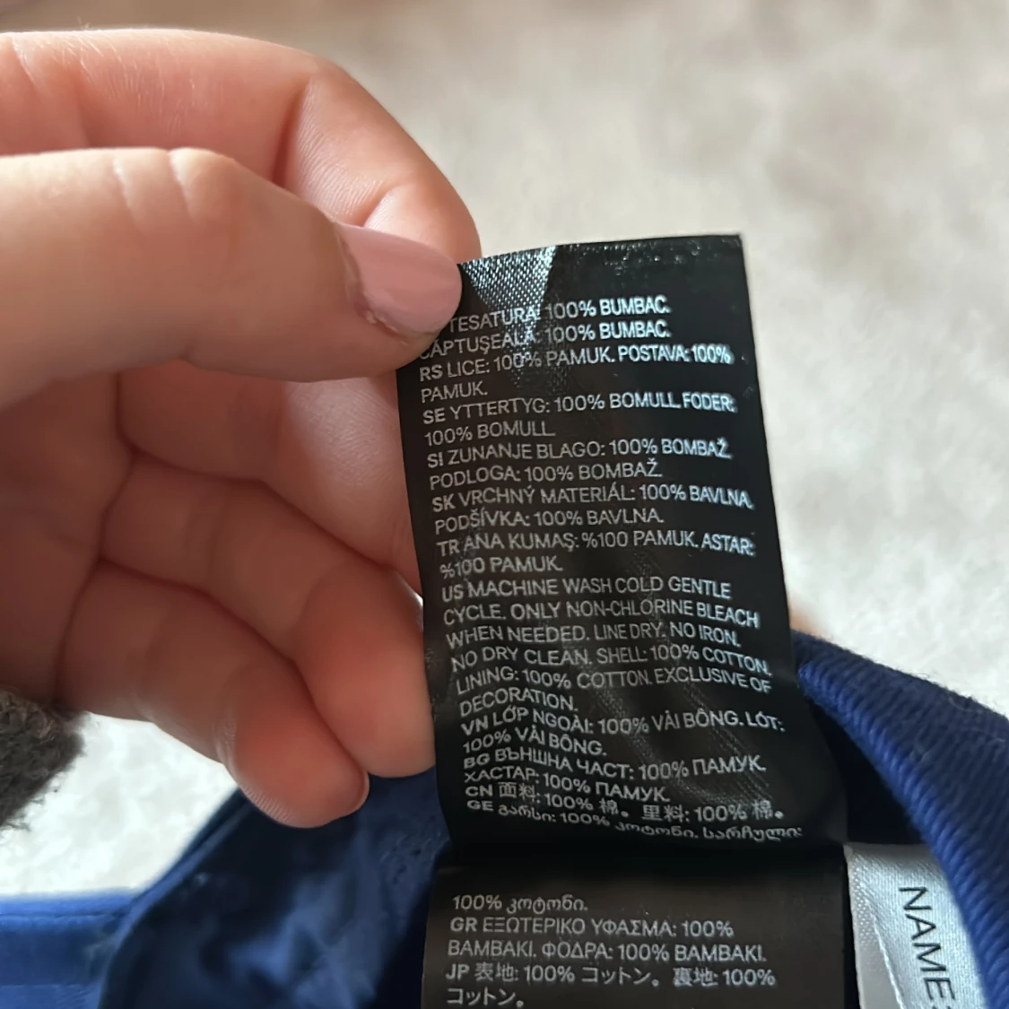 Blå keps med körsbärsmotiv från H&M - 3