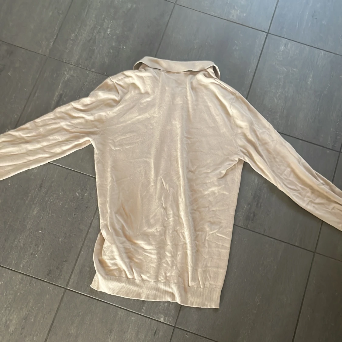 Beige långärmad pikétröja från Only & Sons - 1