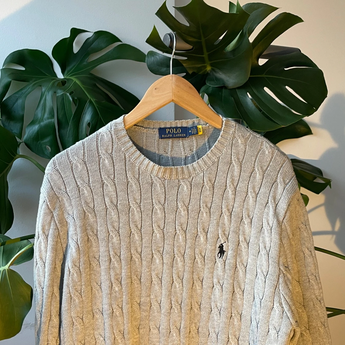 Beige kabelstickad tröja Polo Ralph Lauren - 1