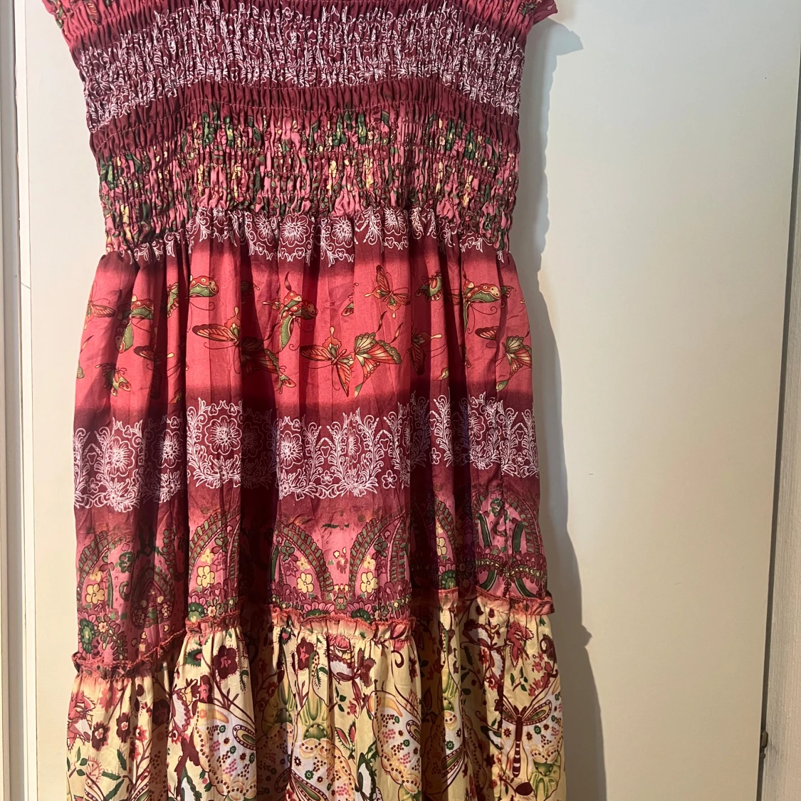 Lång boho-klänning, sommarklänning - 1