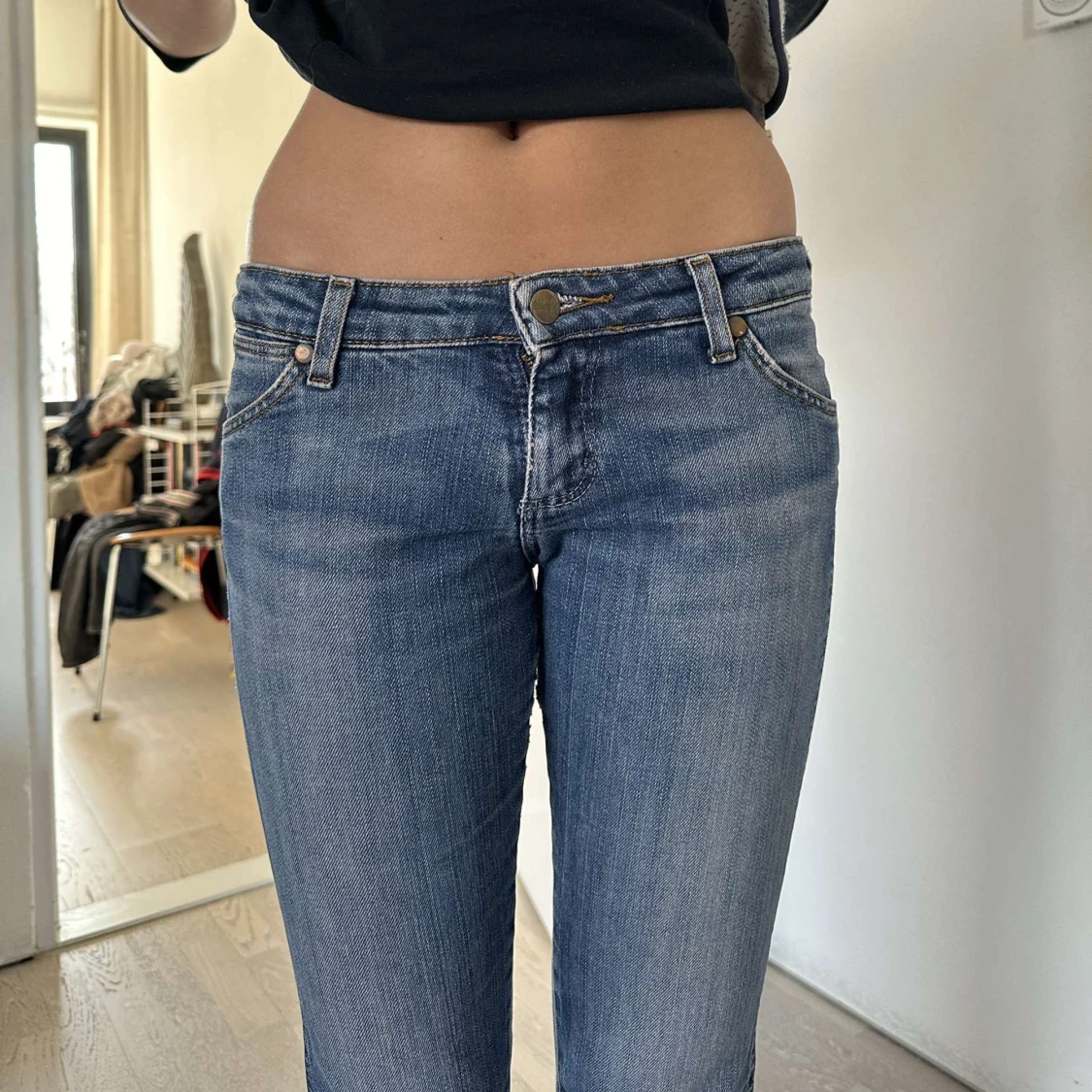 Lågmidjade wrangler jeans!