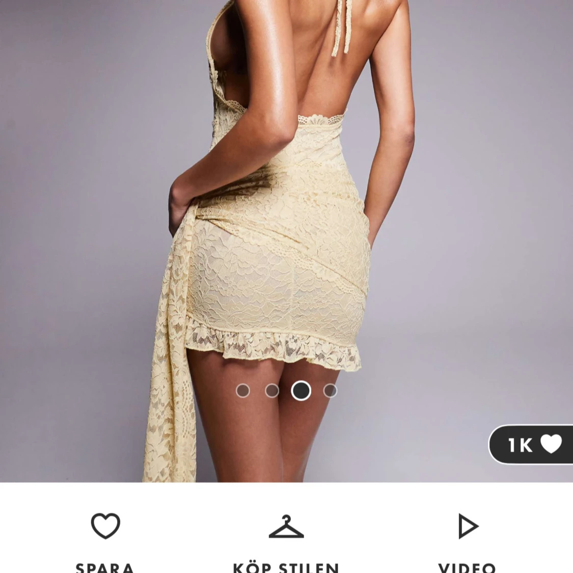 Gul spetsklänning murci  - 2