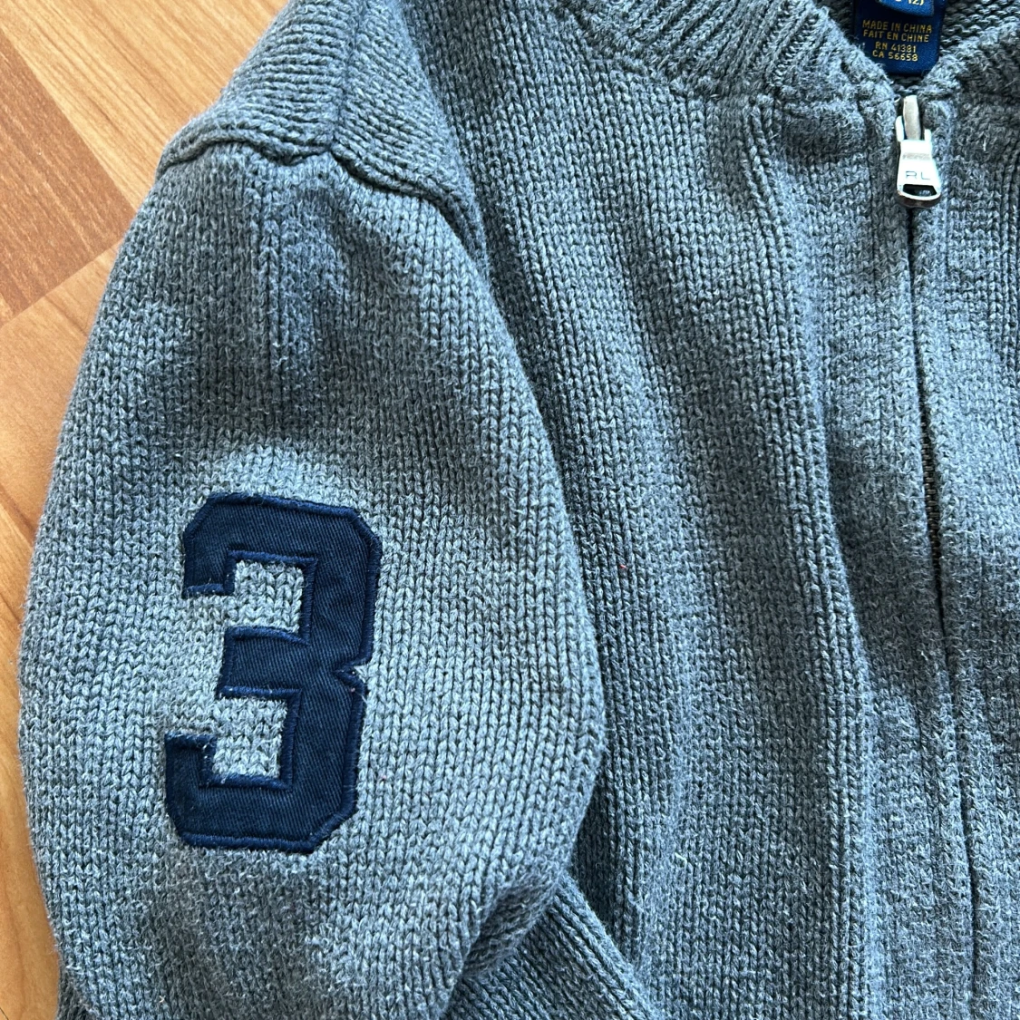 Barn- Grå stickad kofta Polo Ralph Lauren - 3