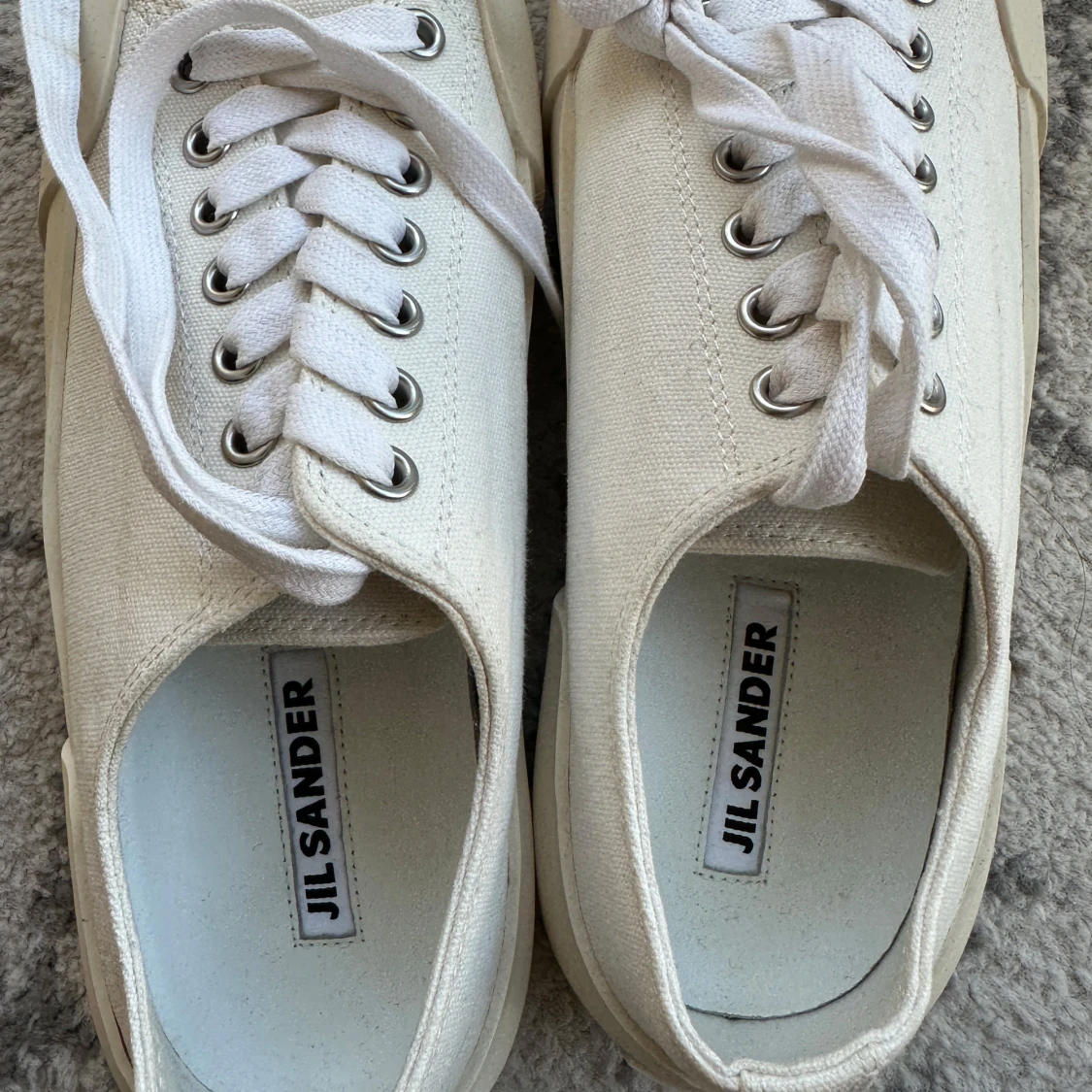 Vita sneakers från Jil Sander - 4