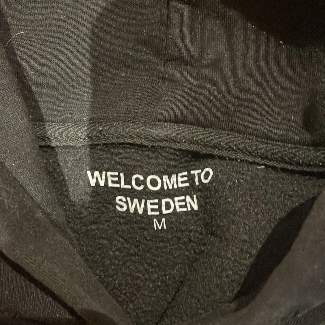 Svart hoodie Welcome to Sweden M - 3
