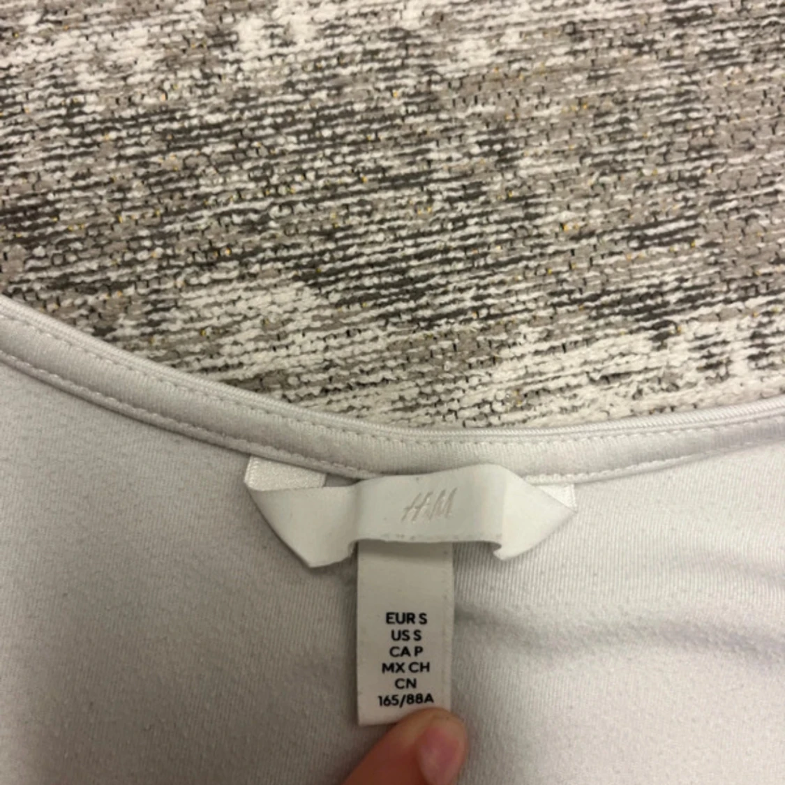 Vit långärmad topp från H&M - 1