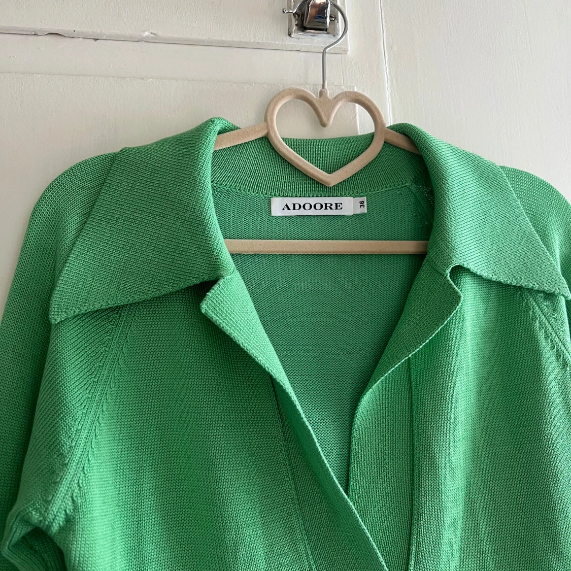 Grön stickad klänning från Adoore - 1