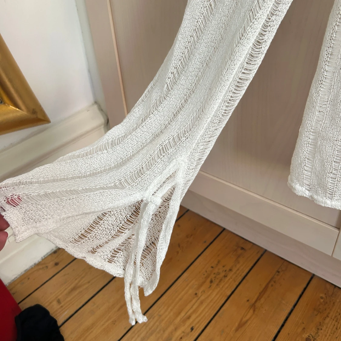 Vit transparent stickad blus/kofta från Kaiia - 1