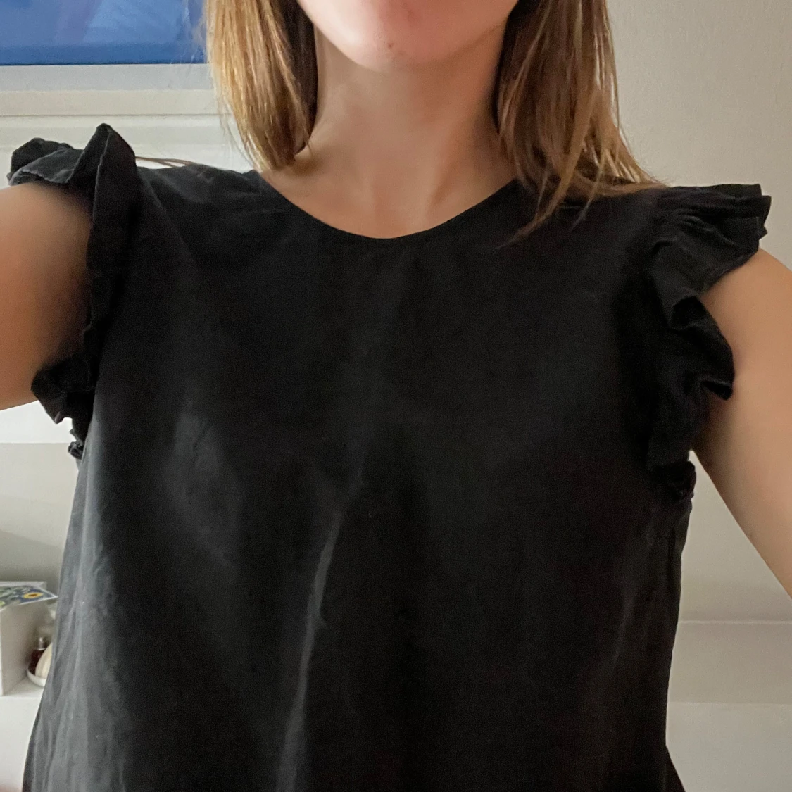 Svart volang topp - 2