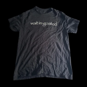 Svart WTMGTD tshirt -  ”Wait im goated” tröja från WTMGTD. Storlek L                    Knappast använd