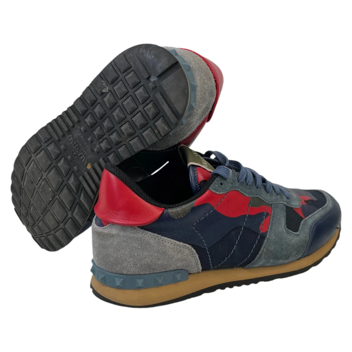 Valentino Rockrunner sneakers i blått och rött - 3